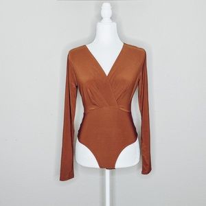 Camel long sleeve bodysuit